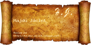 Hajdú Jácint névjegykártya
