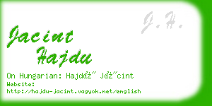 jacint hajdu business card